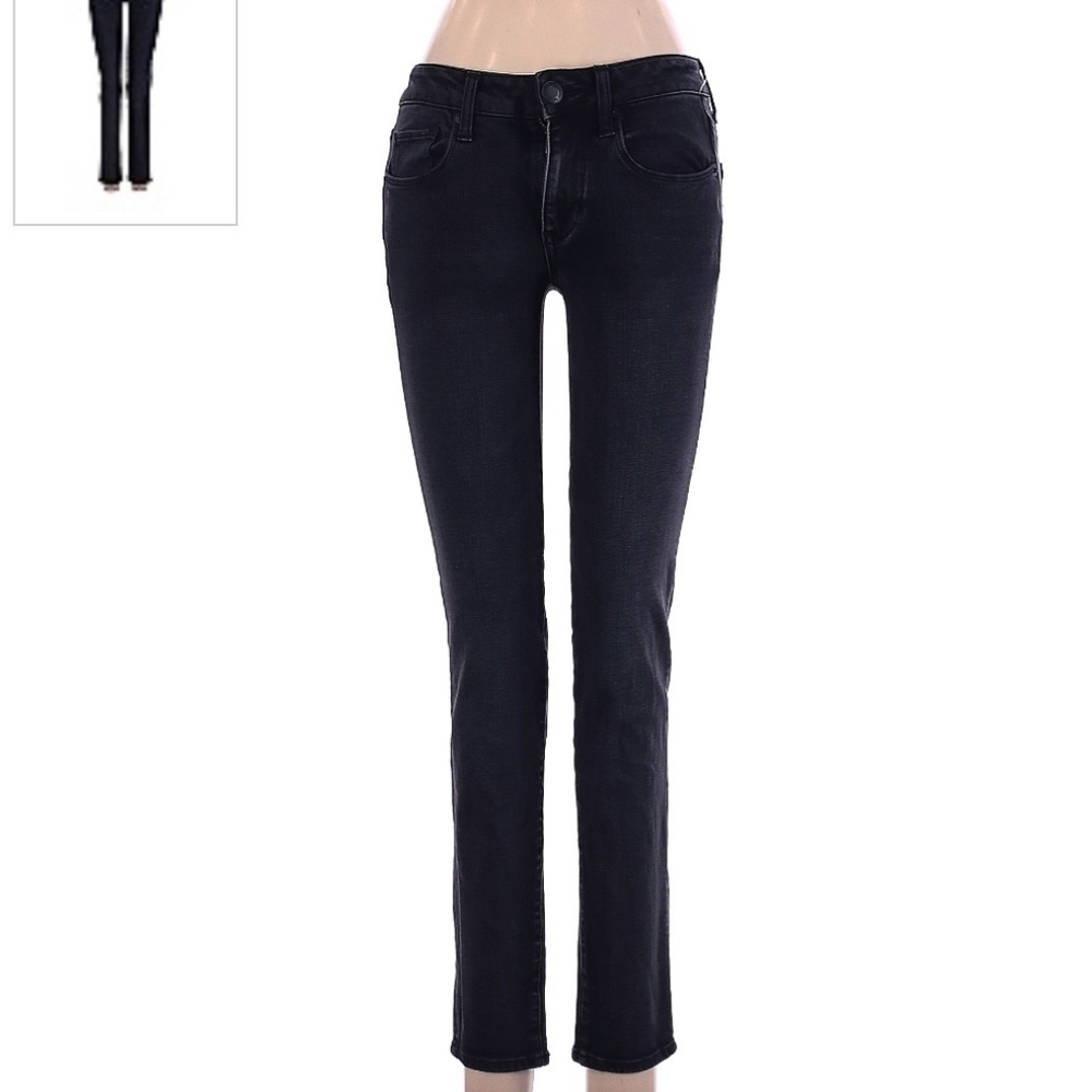 American Eagle AEO Black Skinny Jeans Super Stretch 4Times Women's 2 Fitted EUC